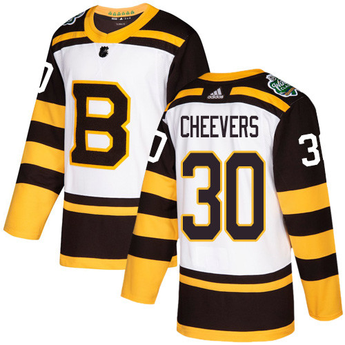 #30 Gerry Cheevers White Authentic 2019 Winter Classic Stitched Jersey