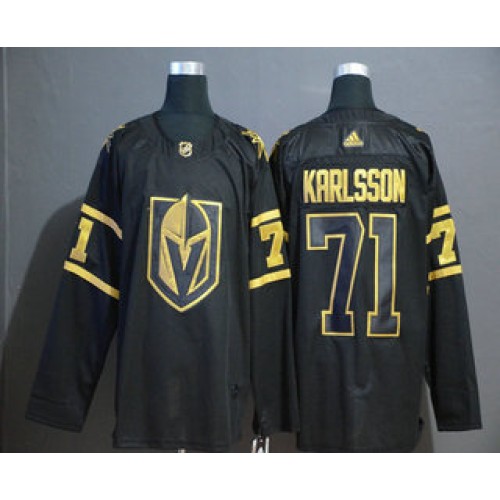 #71 William Karlsson Black Golden Stitched Jersey