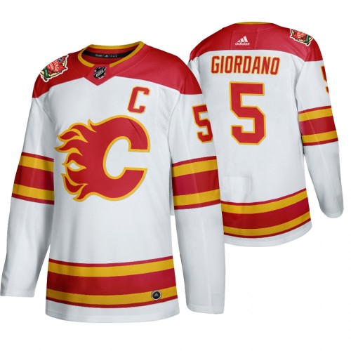 #5 Mark Giordano 2019 Heritage Classic Authentic White Jersey