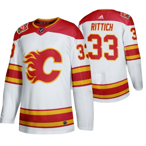 #33 David Rittich 2019 Heritage Classic Authentic White Jersey