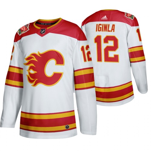 #12 Jarome Iginla 2019 Heritage Classic Authentic Retired White Jersey