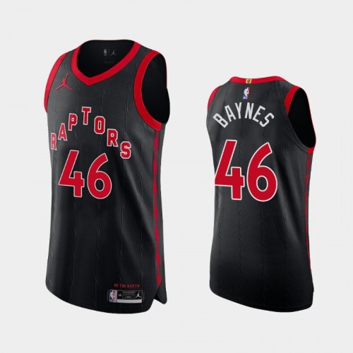 Men's Toronto Raptors Aron Baynes #46 2020-21 Statement Authentic Black Jersey