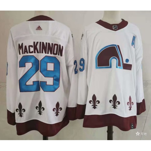 #29 Nathan MacKinnon White 2020-21 Stitched Jersey