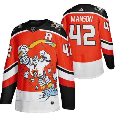 #42 Josh Manson Red 2020-21 Reverse Retro Alternate Jersey