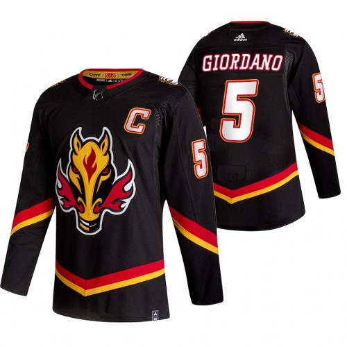#5 Mark Giordano Black 2020-21 Reverse Retro Alternate Jersey