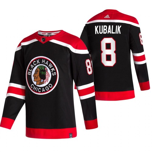 #8 Dominik Kubalik Black 2020-21 Reverse Retro Alternate Jersey