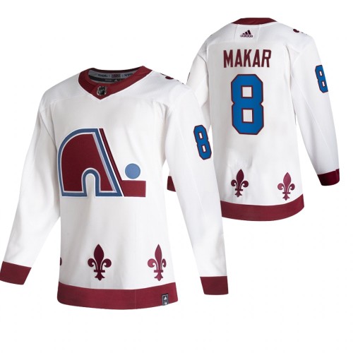#8 Cale Makar White 2020-21 Reverse Retro Alternate Jersey