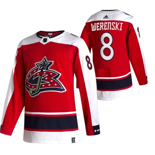 #8 Zach Werenski Red 2020-21 Reverse Retro Alternate Jersey