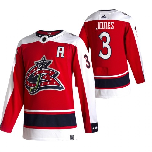 #3 Seth Jones Red 2020-21 Reverse Retro Alternate Jersey