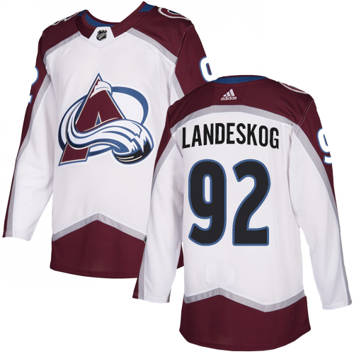 #92 Gabriel Landeskog White Away Authentic Jersey