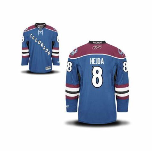 Reebok #8 Jan Hejda Authentic Royal Blue Alternate Jersey