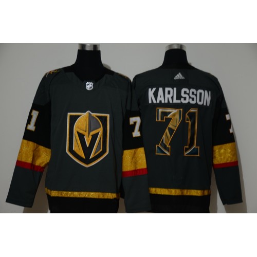 #71 William Karlsson Gray With Team Logo Stitched Jersey