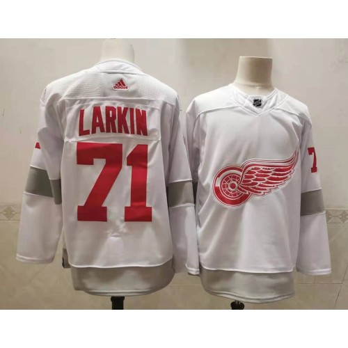 #71 Dylan Larkin White 2020-21 Alternate Authentic Player Jersey
