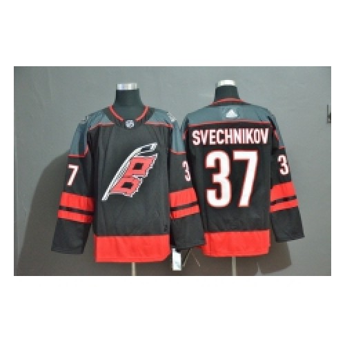 Men 37 Andrei Svechnikov Black Jersey