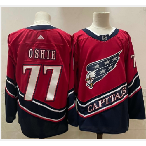 #77 T.J. Oshie Red 2021 Retro Stitched Jersey
