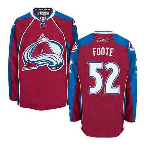 Adam Foote #52 Burgundy Red Home Jersey