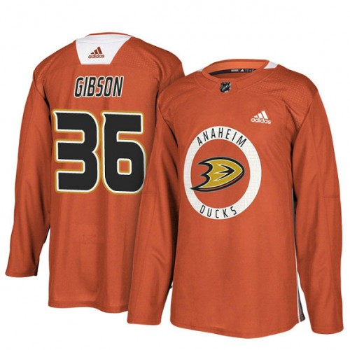 #36 Orange New Season Practice John Gibson Jersey