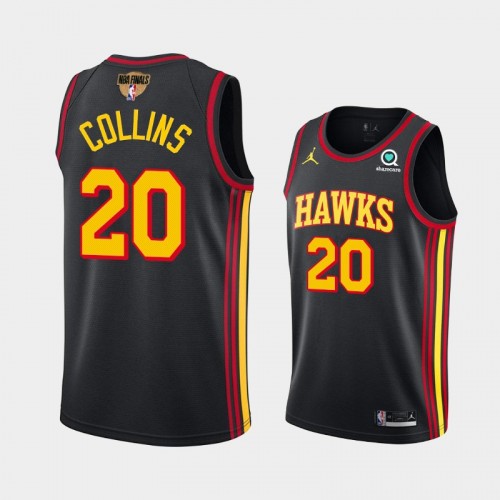 Atlanta Hawks John Collins Men #20 2021 NBA Playoffs Black G7 Starters Jersey