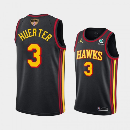 Atlanta Hawks Kevin Huerter Men #3 2021 NBA Playoffs Black G7 Starters Jersey