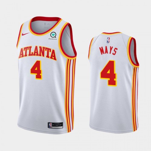 Men's Atlanta Hawks #4 Skylar Mays 2020-21 Association White Jersey