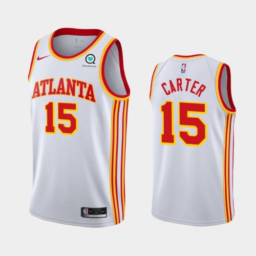 Men's Atlanta Hawks #15 Vince Carter 2020-21 Association White Jersey