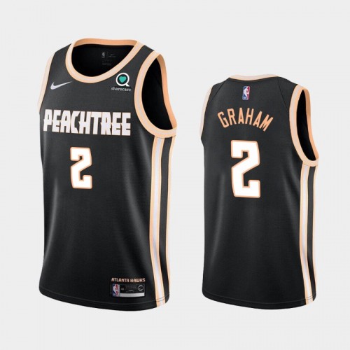 Men's Atlanta Hawks #2 Treveon Graham 2019-20 City Black Jersey