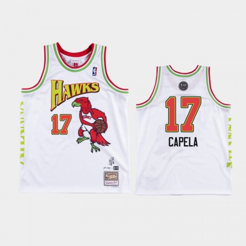 Men's Atlanta Hawks #17 Clint Capela White NBA Remix Jersey - Future
