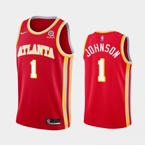 Atlanta Hawks Jalen Johnson Men #1 Icon Edition Red Jersey