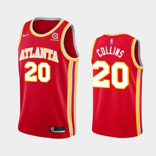 Men's Atlanta Hawks #20 John Collins 2020-21 Icon Red Jersey