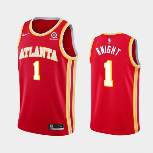 Men's Atlanta Hawks #1 Nathan Knight 2020-21 Icon Red Jersey