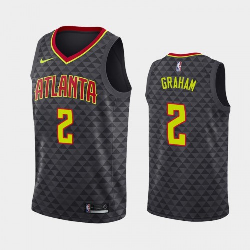 Men's Atlanta Hawks #2 Treveon Graham 2019-20 Icon Black Jersey