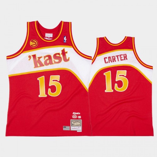 Men's Atlanta Hawks #15 Vince Carter Red Outkast x BR Remix Jersey