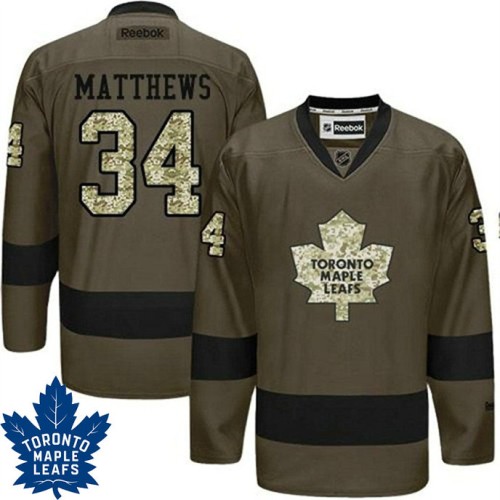 Auston Matthews #34 Green Camo Player Jersey
