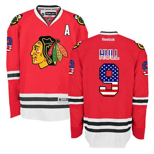 Bobby Hull #9 Red USA Flag Fashion Jersey