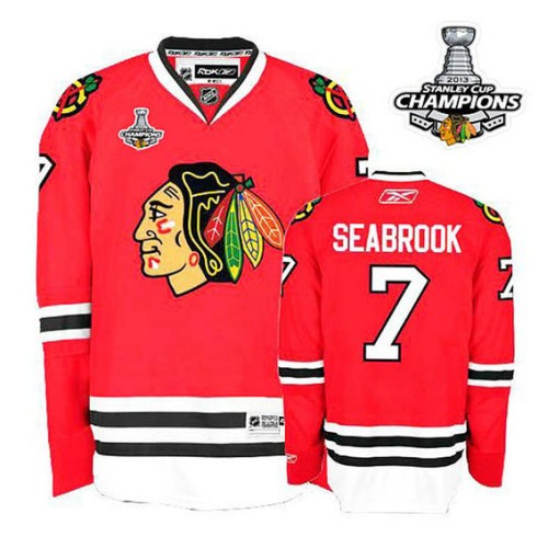 Brent Seabrook #7 Red 2013 Stanley Cup Jersey