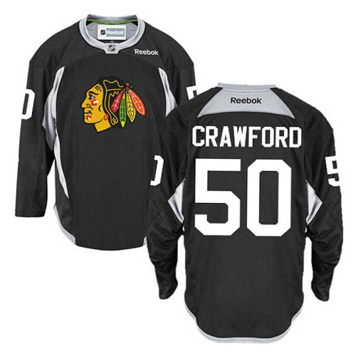 Corey Crawford #50 Black Practice Jersey