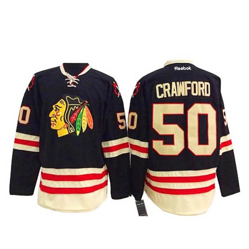 Corey Crawford #50 Black 2015 Winter Classic Jersey