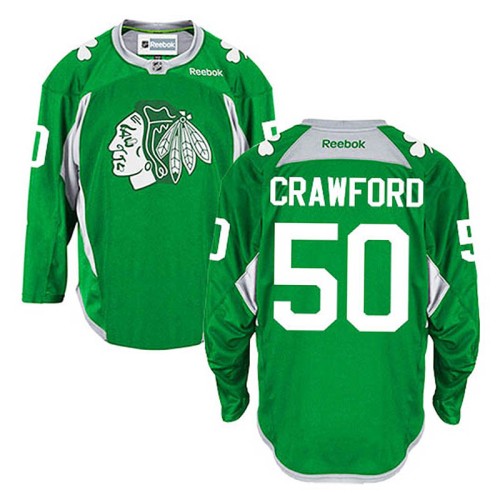 Corey Crawford #50 Green Practice Jersey