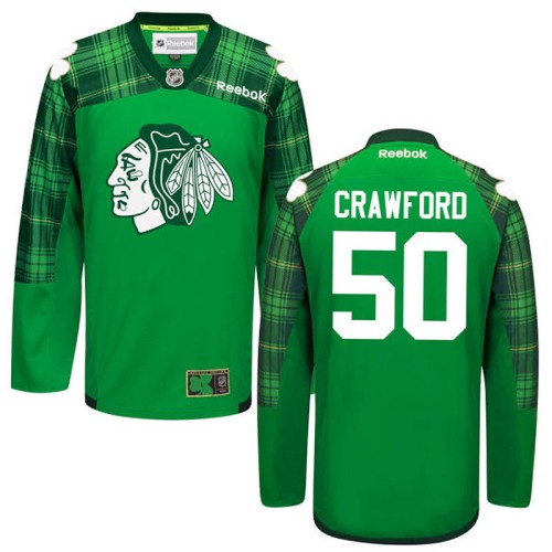 Corey Crawford #50 Green St. Patrick's Day Jersey