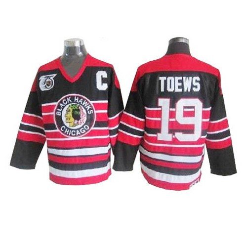 Jonathan Toews #19 Red/Black Throwback Jersey