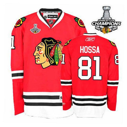 Marian Hossa #81 Red 2013 Stanley Cup Jersey