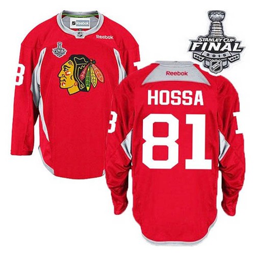 Marian Hossa #81 Red 2015 Stanley Cup Practice Jersey