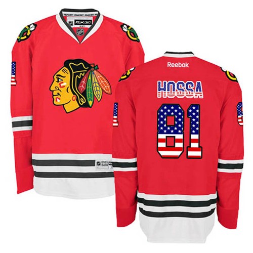 Marian Hossa #81 Red USA Flag Fashion Jersey