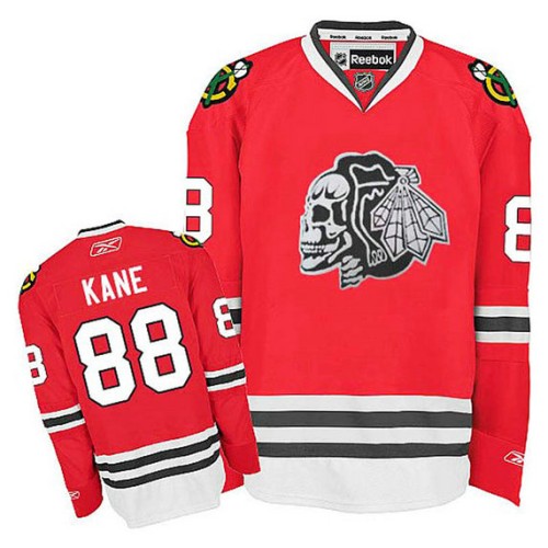 Patrick Kane #88 Red White Skull Jersey