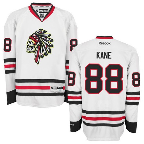 Patrick Kane #88 White White Skull Jersey