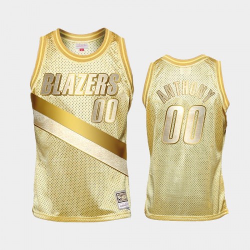 Limited Gold Portland Trail Blazers #00 Carmelo Anthony Midas SM Jersey