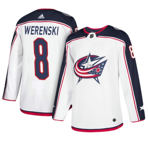 #8 Zach Werenski White Away Jersey