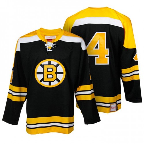 #4 Bobby Orr Black Throwback Premier Jersey