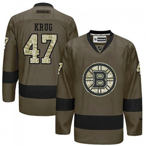 Torey Krug #47 Green Camo Player Jersey