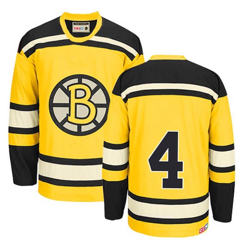 Bobby Orr #4 Gold Throwback Jersey